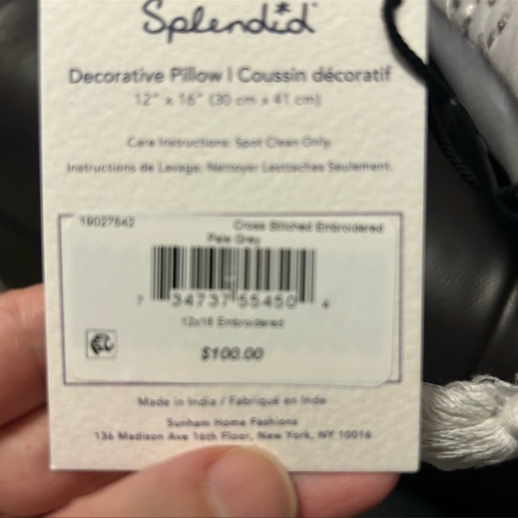 Splendid Decorative Pillow w/cross Stitch Embroidery NWT
Final price cut - Picture 8 of 8